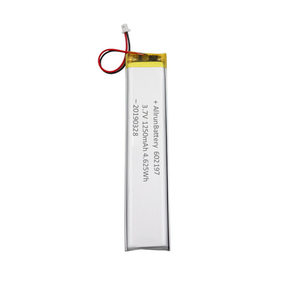 باتری بسیار باریک سبک 1C سفارشی LiPo 3.7V 1250mAh 602197