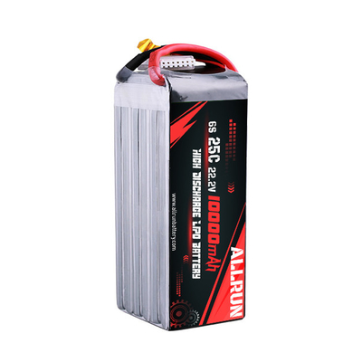 22.2V 6S 10000mAh باتری LiPo 25C با نرخ C بالا بسته باتری LiPo