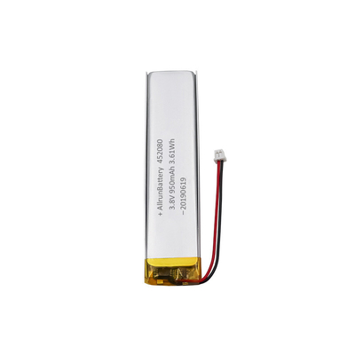 Electronics پوشیدنی باتری لیپو بسیار باریک 3.8V 950mAh 452080