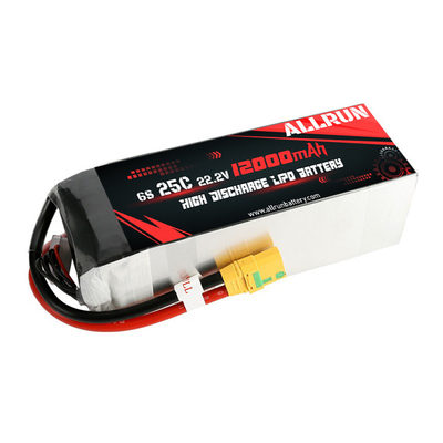 بسته باتری RC 25C 6S 12000 میلی آمپر ساعتی لیپو 22.2 ولتی