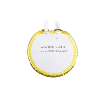 باتری قابل اعتماد گرد LiPo 3.7 V 900mAh 504543 برای هدفون بلوتوث