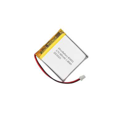 باتری مربع لیتیوم 400 میلی آمپر ساعت 1C 3.7 V باتری قابل شارژ لیتیوم پلیمری