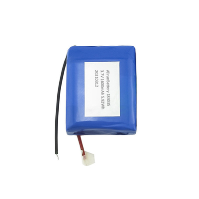 بسته باتری لیتیوم سفارشی 183035 باتری لیتیوم یونی 3.7 V 1600mah