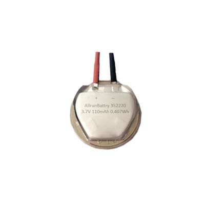 باتری سفارشی قدرتمند LiPo 3.7 V 110mAh با شش گوشه شکل 352220، باتری های لیتیوم یون پلیمر